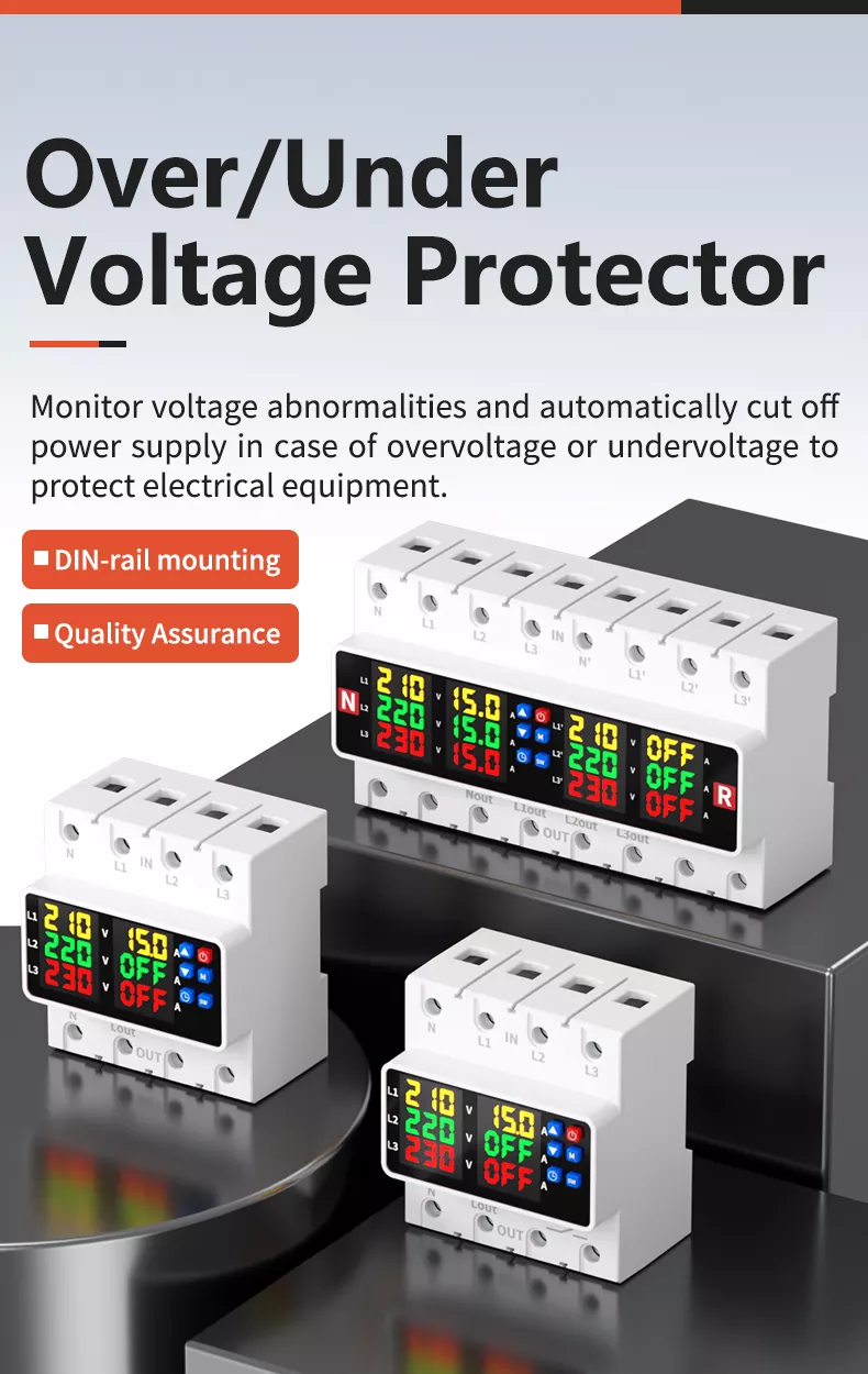 4P/8P Over and Under Voltage Protector